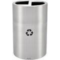 Global Industrial Round Multi Purpose Recycling Can, Silver, Aluminum 641603